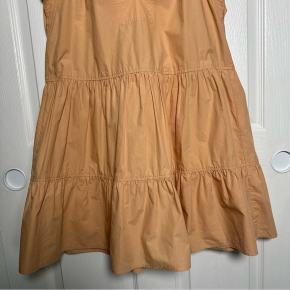 A.L.C. Harper Ruffle Sleeve Dress Peach Orange Mini Cotton Tiered A Line US 4 - Picture 5 of 13
